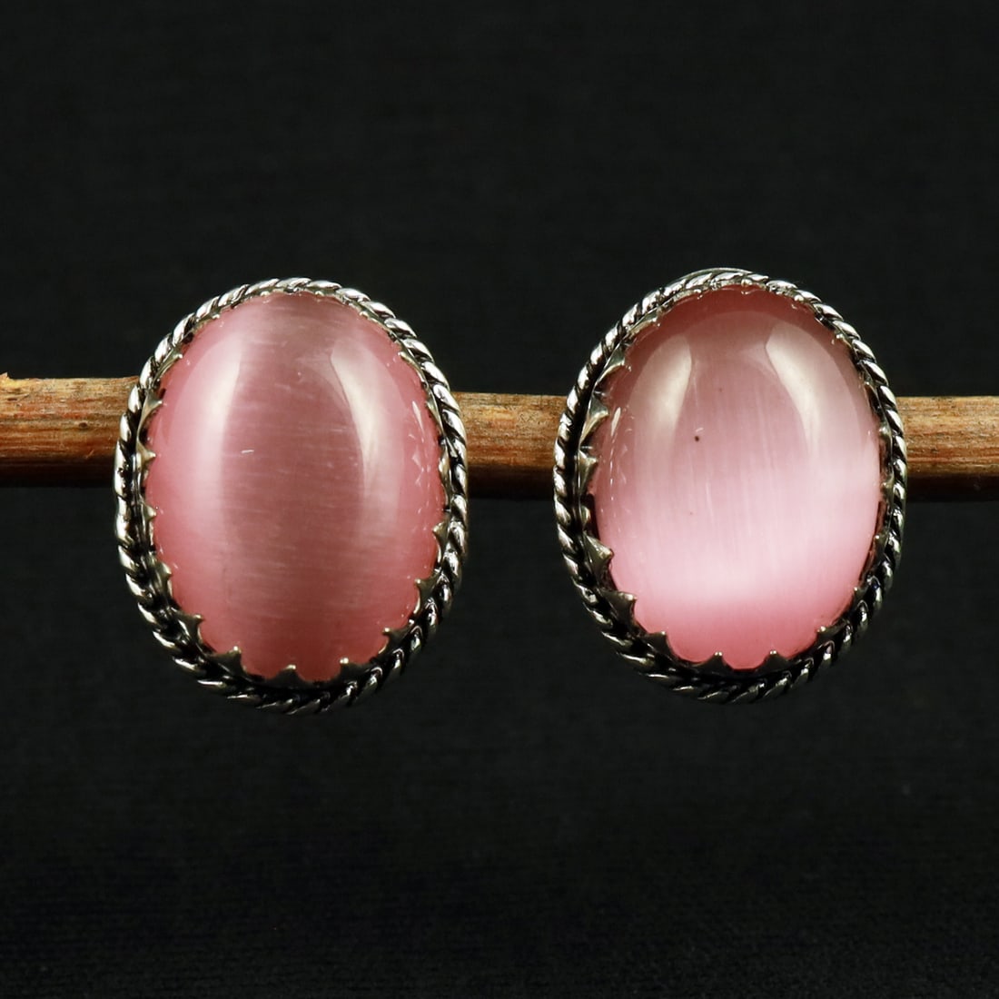 Natural Monalisa Sterling Silver Plated Handmade Stud Earring: Product ID: 260711132317 Product - Handmade Silver Plated Stud Earring Metal - 92.5 Sterling Silver Plated Earring Type - Stud Gemstone - Monalisa Gemstone Origin - India Gemstone Size - 12X16 MM ( 2 