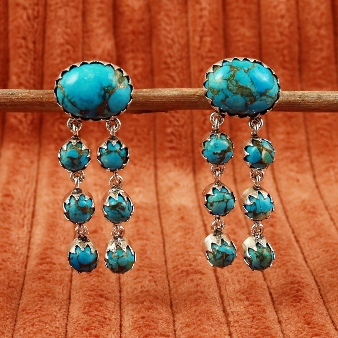 Natural Kingman turquoise Sterling Silver Plated Handmade Stud Earring: Product ID: 260710150701 Product - Handmade Silver Plated Stud Earring Metal - 92.5 Sterling Silver Plated Earring Type - Stud Gemstone - Kingman Turquoise Gemstone Origin - United States Gemstone Siz
