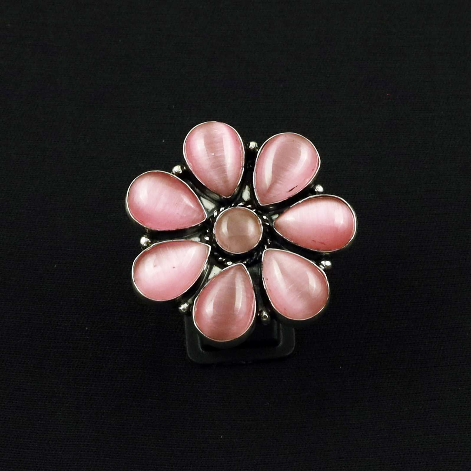 Natural Monalisa Sterling Silver Plated Handmade Ring - 9MM: Product ID: 260702133900 Product - Handmade Silver Plated Ring Metal - 92.5 Sterling Silver Plated Ring Size - 9MM Gemstone - Monalisa Gemstone Origin - India Gemstone Size - 10X14 MM ( 7 Stone ) 8MM 