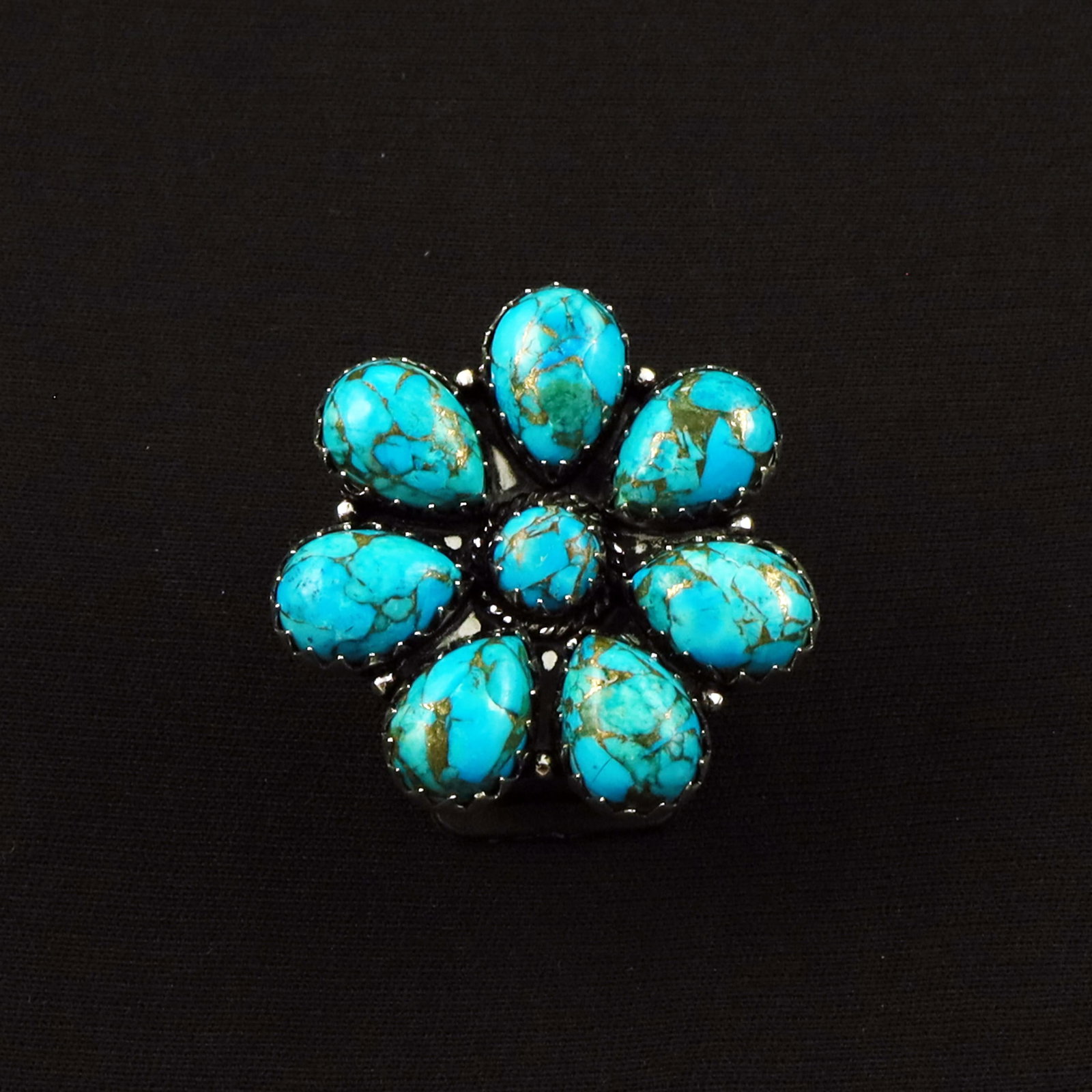 Natural Kingman Turquoise Sterling Silver Plated Handmade Ring - 7MM: Product ID: 260702132044 Product - Handmade Silver Plated Ring Metal - 92.5 Sterling Silver Plated Ring Size - 7MM Gemstone - Kingman Turquoise Gemstone Origin - United States Gemstone Size - 10X14 MM