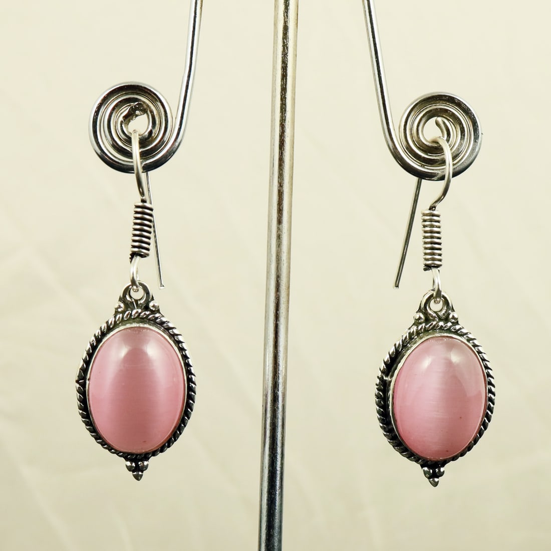 Natural Monalisa Sterling Silver Plated Handmade Stud Earring (1 of 3)