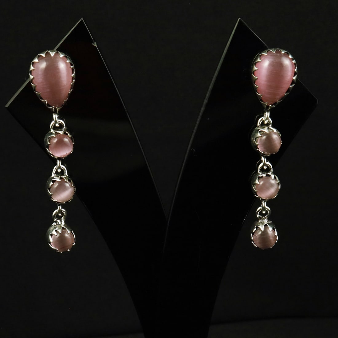 Natural Monalisa Sterling Silver Plated Handmade Stud Earring (1 of 3)