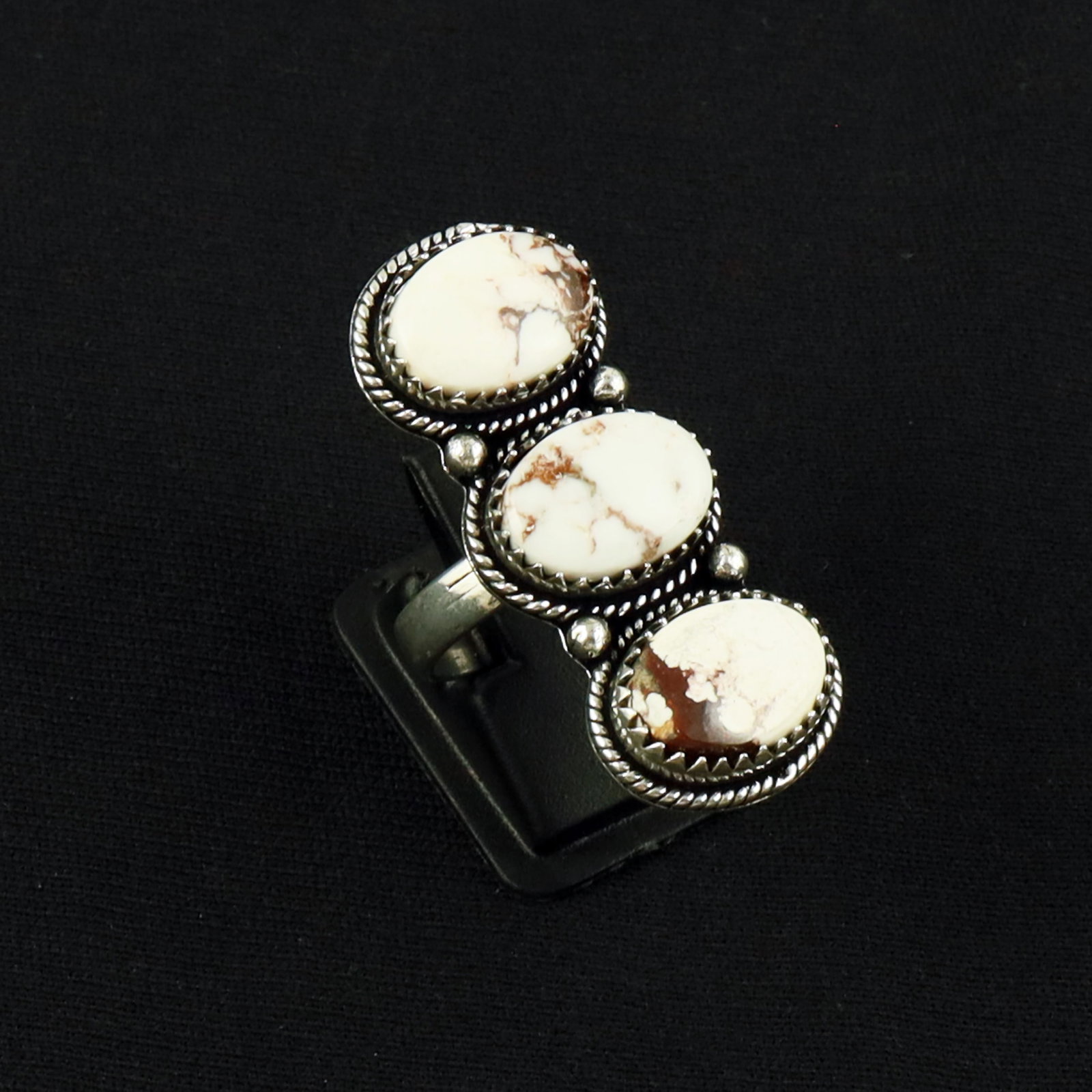 Natural Wild Horse Sterling Silver Plated Handmade Ring - 8.5MM: Product ID: 260616163417 Product - Handmade Silver Plated Ring Metal - 92.5 Sterling Silver Plated Ring Size - 8.5MM Gemstone - Wild Horse Gemstone Origin - United States Gemstone Size - 10X14 MM ( 3 