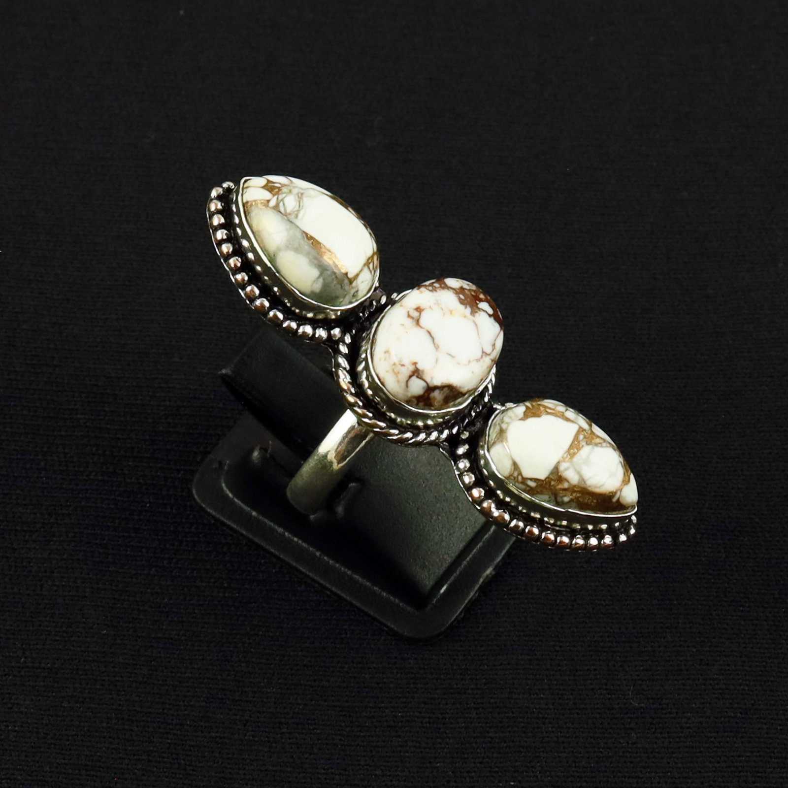 Natural Cotton Candy & Wild Horse Silver Plated Handmade Ring - 6.5MM: Product ID: 260611172534 Product - Handmade Silver Plated Ring Metal - 92.5 Sterling Silver Plated Ring Size - 6.5MM Gemstone - Cotton Candy & Wild Horse Gemstone Origin - United States Gemstone Size 