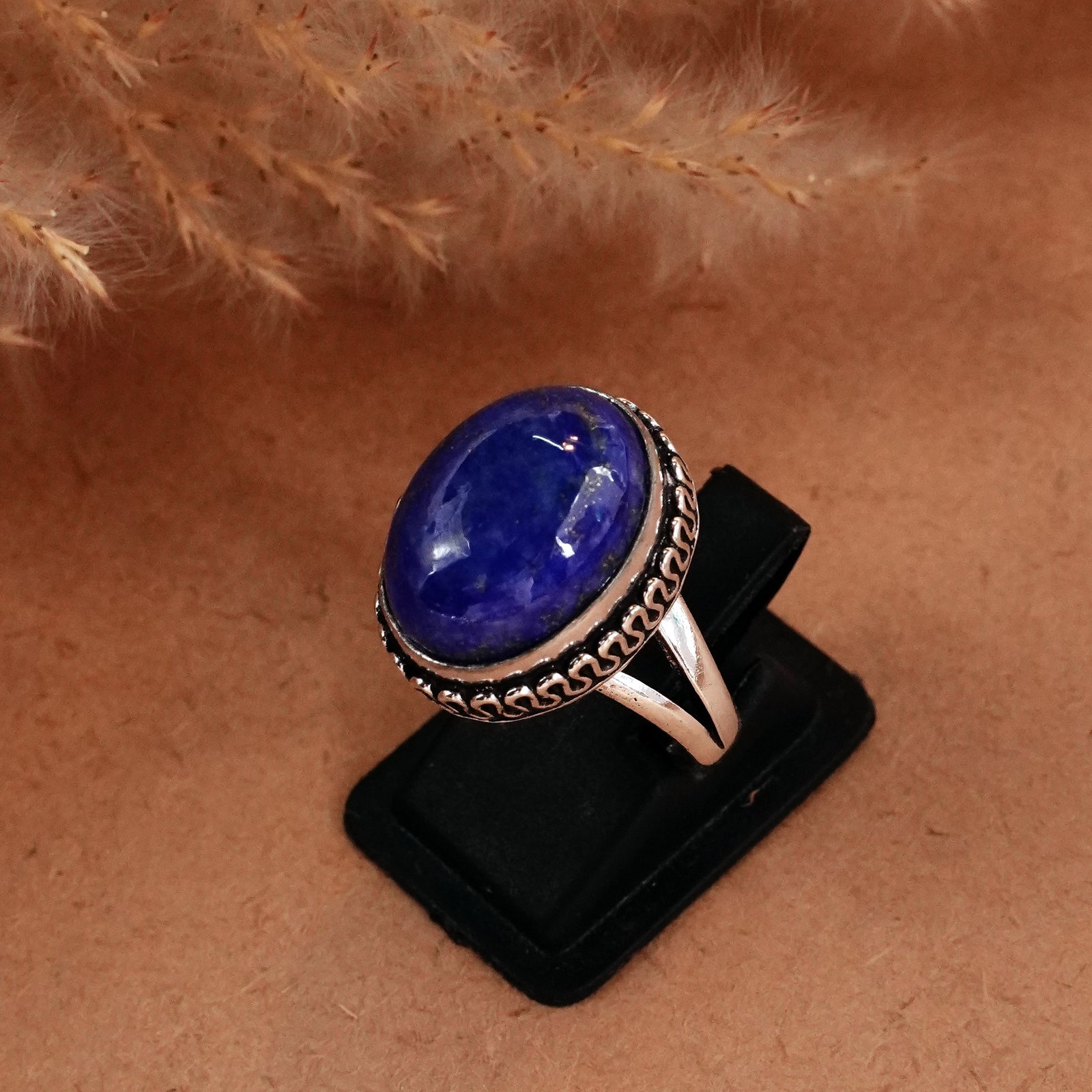 Natural Lapis Lazuli Sterling Silver Plated Handmade Ring - 7MM: Product ID: 260510120832 Product - Handmade Silver Plated Ring Metal - 92.5 Sterling Silver Plated Ring Size - 7MM Gemstone - Lapis Lazuli Gemstone Origin - Afghanistan Gemstone Size - 12X16 MM Gemsto