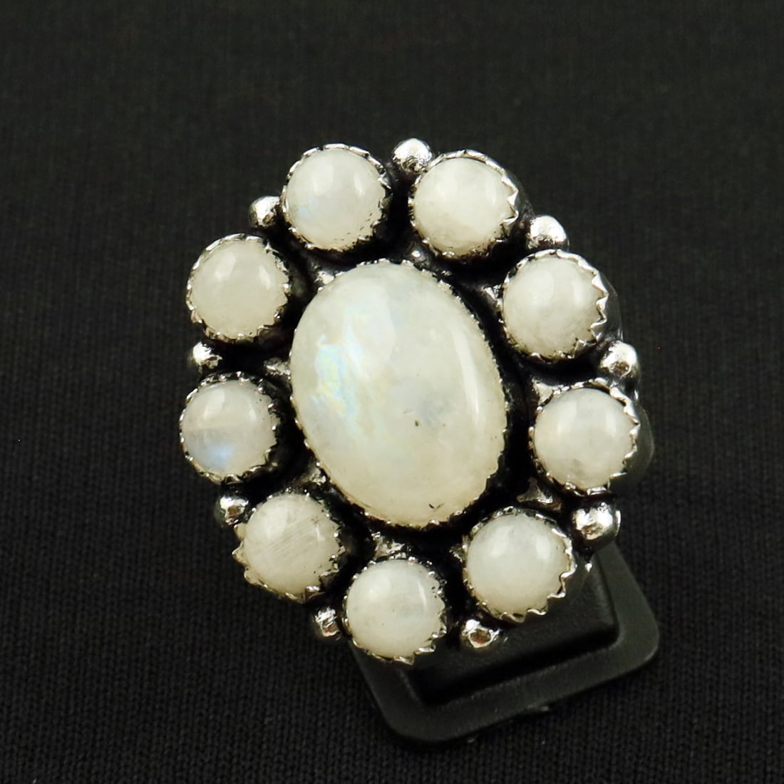 Natural Rainbow Moonstone Sterling Silver 2-Micron Plated Handmade Ring - 8.5MM: Product ID: 260717145653 Product - Handmade Silver Plated Ring Metal - 92.5 2-Micron Sterling Silver Plated Ring Size - 8.5MM Gemstone - Rainbow Moonstone Gemstone Origin - India Gemstone Size - 12X16