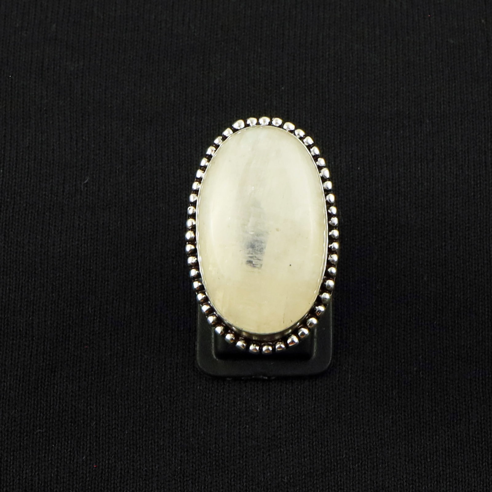 Natural Rainbow Moonstone Sterling Silver Plated Handmade Ring - 9MM: Product ID: 260630133344 Product - Handmade Silver Plated Ring Metal - 92.5 Sterling Silver Plated Ring Size - 9MM Gemstone - Rainbow Moonstone Gemstone Origin - India Gemstone Size - 3X2 CM Gemstone 