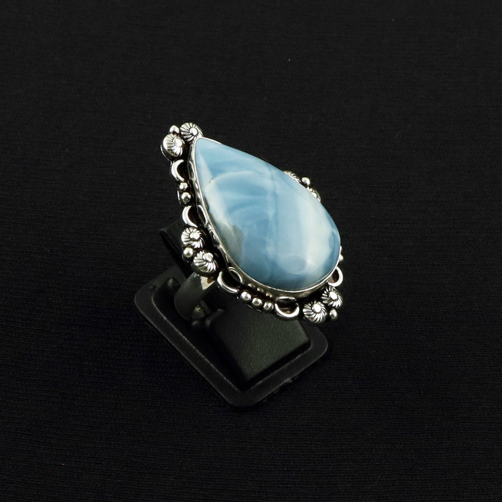 Natural Blue Opal Sterling Silver Plated Handmade Ring - 8MM: Product ID: 260619145513 Product - Handmade Silver Plated Ring Metal - 92.5 Sterling Silver Plated Ring Size - 8MM Gemstone - Blue Opal Gemstone Origin - United States Gemstone Size - 3X2 CM Gemstone 