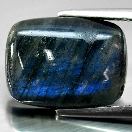 Natural Multi Color Blue Labradorite Doublet Gemstones 9.42 Ct. Baguette Cabochon Shape 16 x 12 Mm. (1 of 3)
