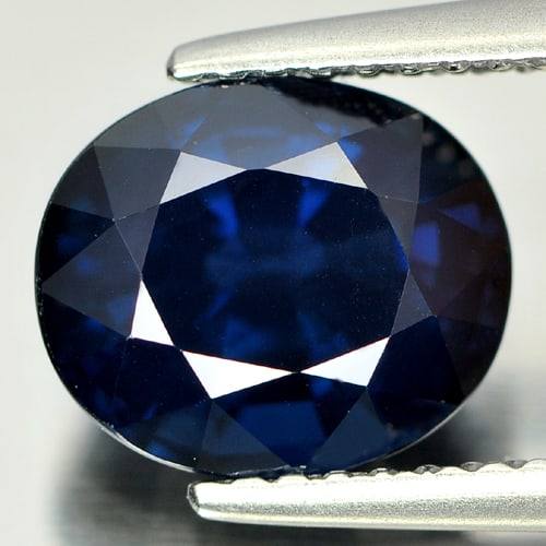 Natural Blue Sapphire Gemstone 3.38 Ct. Oval Shape 9.13 x 7.67 Mm. (1 of 4)