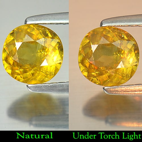 Natural Multi Color Sphene Gemstones Red Spark 1.14 Ct. Oval Shape 6.5 x 6.4 Mm.: Product ID: 806503385 Product Name: Natural Sphene Weight: 1.14 CT. Size: 6.5 x 6.4 x 3.6 MM. Shape: Oval Color: Multi Color With Red Spark Clarity:SI Luster: Adamantine Gems Origin: Mardagascar Treat