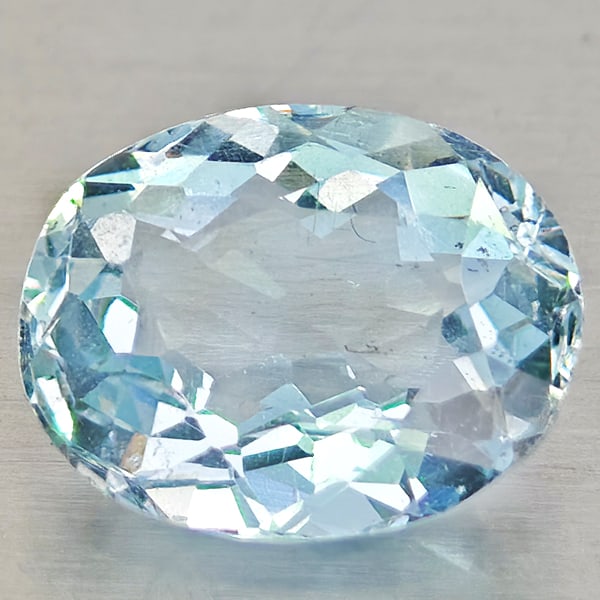Natural Baby Blue Aquamarine Gemstones 1.61 Ct. Oval Shape 8.6 x 7.2 Mm.: Product ID: 800812361 Product Name: Natural Aquamarine Weight: 1.61 CT. Size: 8.6 x 7.2 x 4.5 MM. Shape: Oval Color: Baby Blue Clarity:SI1 Luster: Good Gems Origin: Brazil Treatment: Unheated Crystal 
