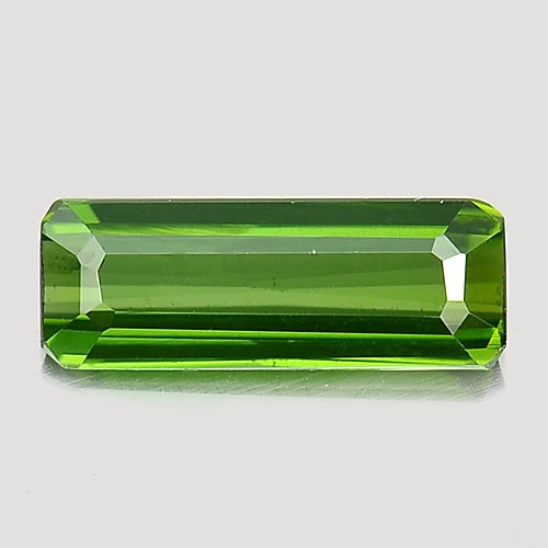 Natural Green Tourmaline Gemstones 0.95 Ct. Octagon Shape 10.2 x 3.8 Mm.: Product ID: 807245281 Product Name: Natural Tourmaline Weight: 0.95 CT. Size: 10.2 x 3.8 x 2.5 MM. Shape: Octagon Color: Green Clarity:VVS Luster: Good Gems Origin: Nigeria Treatment: Unheated Crystal