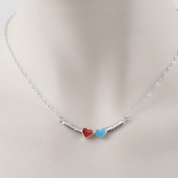 925 Sterling Silver Necklace Jewelry Lenght 14 Inch. 2.50 Grams: Product ID: 280540189 Product Type: 925 Sterling Silver Fine Jewelry Jewelry Weight: 2.50 Grams. Gemstones Color: Silver Metal: Solid Silver 92.5%. Gemstone Detail: About 2.50 Grams. Heart Blue And Re