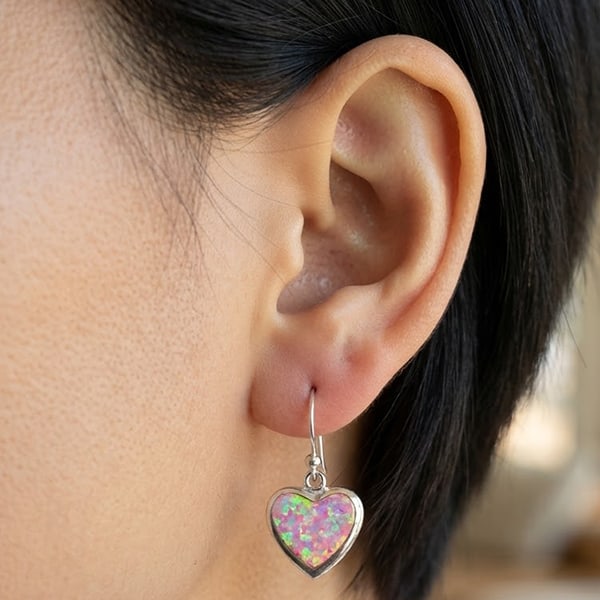 925 Sterling Silver Earrings Jewelry with Created Multi Color Pink Opal 5.69 Grams: Product ID: 280120061 Product Type: 925 Sterling Silver Fine Jewelry Jewelry Weight: 5.69 Grams. Gemstones Color: Multi-Color Metal: Solid Silver 92.5%. Gemstone Detail: Created Multi Color Pink Opal 