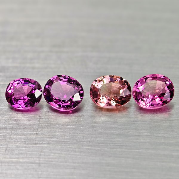 Natural Pink Tourmaline Gemstones 1.89 Ct. 4 Pcs. Oval Shape 5.4 x 4.6 Mm.: Product ID: 807250765 Product Name: Natural Tourmaline Weight: 1.89 CT. Size: 5.4 x 4.6 x 3 MM. Shape: Oval Shape Color: Pink Clarity:VSI Luster: Good Gems Origin: Nigeria Treatment: Unheated Crystal 