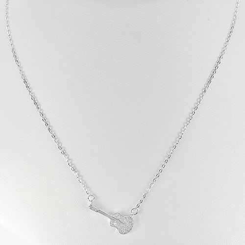 925 Sterling Silver Necklace Jewelry Length 17 Inch 2.70 Grams (1 of 3)