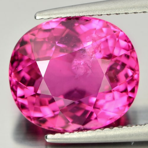 Natural Reddish Purple Rubellite Gemstones 7.03 Ct. Oval Shape 12.47 x 11.05 Mm. (1 of 4)