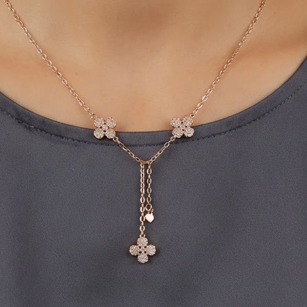 925 Sterling Silver Rose Gold Necklace 17 Inch. Flower Design White CZ 2.46 Grams: Product ID: 280540244 Product Type: 925 Sterling Silver Fine Jewelry Jewelry Weight: 2.46 Grams. Gemstones Color: Gold Metal: Solid Silver 92.5%. Gemstone Detail: About 2.46 Grams. Round White CZ Size
