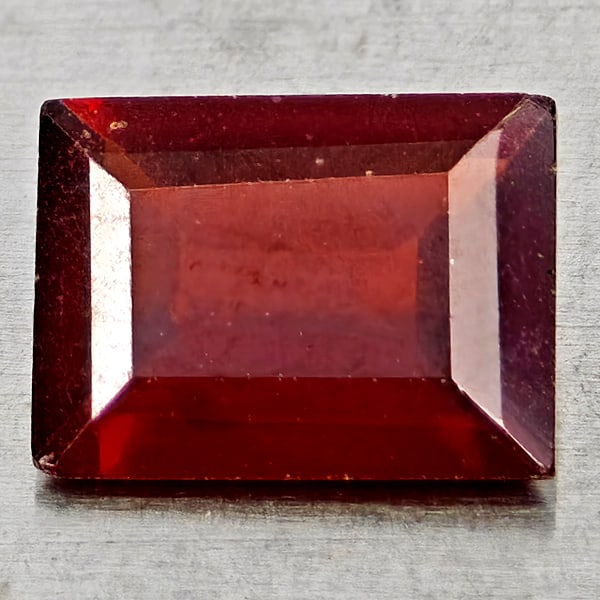 Natural Orangish Red Garnet Gemstones 1.42 Ct. Baguette Shape 7.8 x 5.8 Mm. (1 of 3)