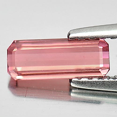 Natural Pink Tourmaline Gemstones 0.58 Ct. Octagon Shape 8.3 x 3.2 Mm.: Product ID: 807249047 Product Name: Natural Tourmaline Weight: 0.58 CT. Size: 8.3 x 3.2 x 2.3 MM. Shape: Octagon Color: Pink Clarity:VSI Luster: Good Gems Origin: Nigeria Treatment: Unheated Crystal S