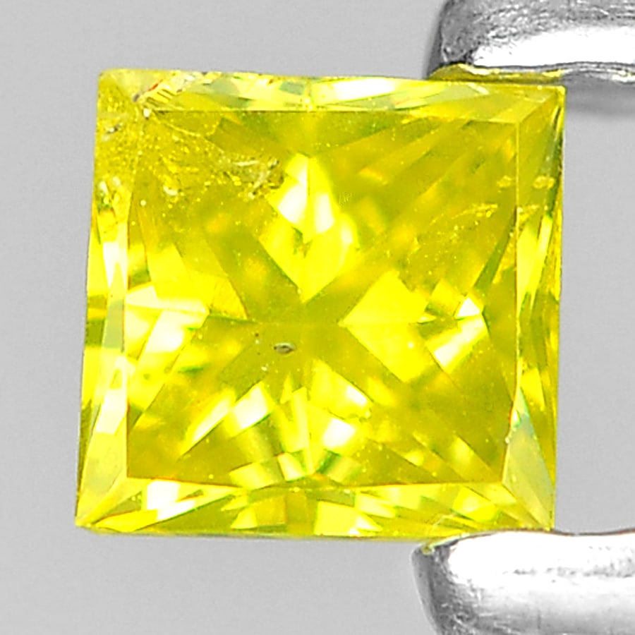 Natural Yellow Loose Diamond 0.11 Ct. Square Princess Cut 2.7 x 2.7 Mm.: Product ID: 802104523 Product Name: Natural Enhanced Diamond Weight: 0.11 CT. Size: 2.7 x 2.7 x 1.7 MM. Shape: Square Princess Cut Color: Yellow Clarity:SI1 Luster: Scintillating Gems Origin: Belgium 