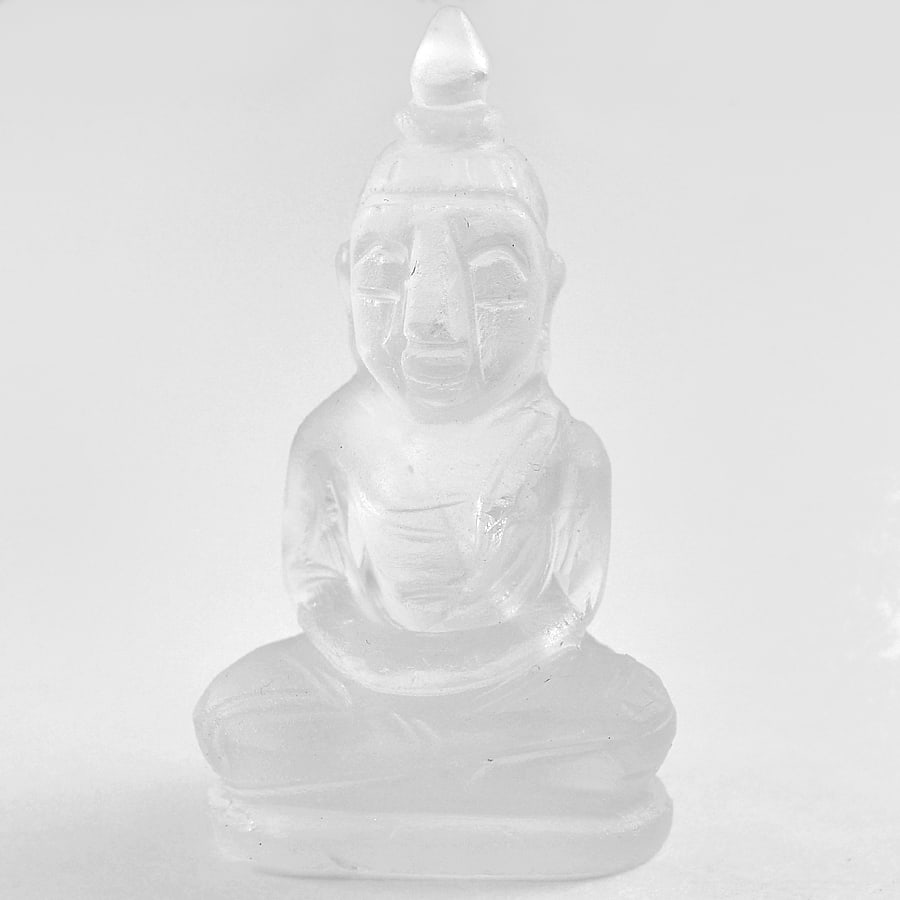 Natural White Quartz Gemstones 54.84 Ct. Buddha Carving Size 40 x 21 Mm.: Product ID: 815501896 Product Name: Natural Quartz Weight: 54.84 CT. Size: 40 x 21 x 17 MM. Shape: Buddha Carving Color: White Clarity:Semi - Transparent Luster: Good Gems Origin: Thailand Treatment: 