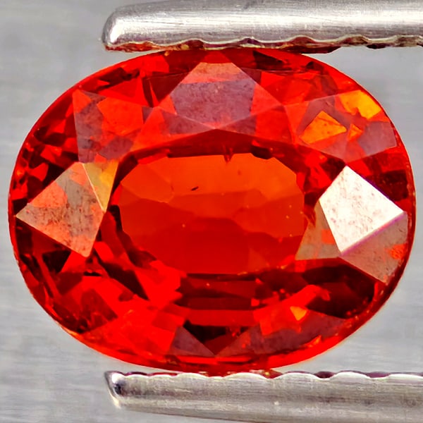 Natural Orangish Red Spessartine Garnet Gemstones 1.20 Ct. Oval Shape 6.6 x 5.3 Mm.: Product ID: 802937196 Product Name: Natural Garnet Weight: 1.20 CT. Size: 6.6 x 5.3 x 3.5 MM. Shape: Oval Shape Color: Orangish Red Clarity:SI1 Luster: Good Gems Origin: Namibia Treatment: Unheated Cr