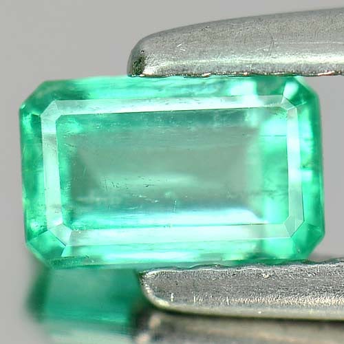 Natural Green Emerald Gemstones 0.41 Ct. Octagon Shape 5.8 x 3.8 Mm.: Product ID: 802401325 Product Name: Natural Emerald Weight: 0.41 CT. Size: 5.8 x 3.8 x 2.9 MM. Shape: Octagon Color: Green Clarity:SI Luster: Good Gems Origin: Columbia Treatment: Unheated Crystal Str