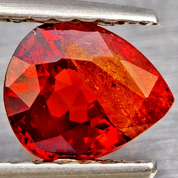 Natural Orangish Red Spessartine Garnet Gemstones 0.86 Ct. Pear Shape 6.4 x 5.4 Mm.: Product ID: 802937221 Product Name: Natural Garnet Weight: 0.86 CT. Size: 6.4 x 5.4 x 3.2 MM. Shape: Pear Shape Color: Orangish Red Clarity:SI1 Luster: Good Gems Origin: Namibia Treatment: Unheated Cr