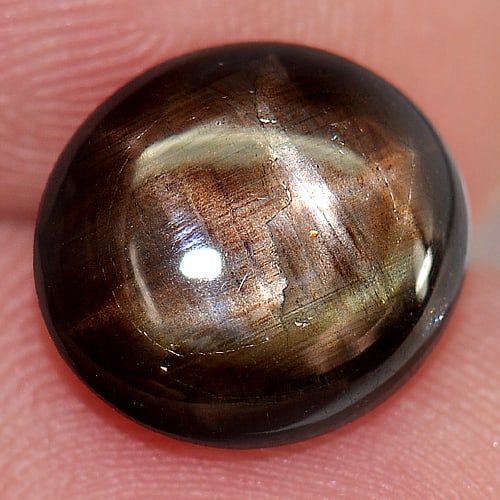 Natural Black Star Sapphire Gemstones 4.03 Ct. Oval Cabochon Shape 10.7 x 9.8 Mm.: Product ID: 806132902 Product Name: Natural Star Sapphire Weight: 4.03 CT. Size: 10.7 x 9.8 x 3.6 MM. Shape: Oval Cabochon Color: Black Clarity:Opaque Luster: Good 6 Rays Star Gems Origin: Thailand Tr