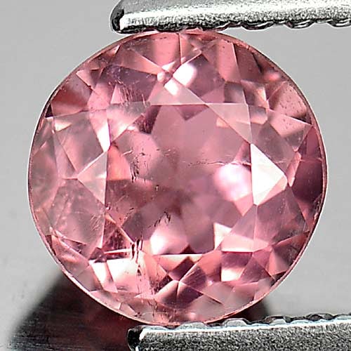 Natural Pink Tourmaline Gemstones 0.84 Ct. Round Shape 6 Mm.: Product ID: 807249241 Product Name: Natural Tourmaline Weight: 0.84 CT. Size: 6 x 6 x 3.8 MM. Shape: Round Color: Pink Clarity:VSI Luster: Good Gems Origin: Nigeria Treatment: Unheated Crystal Structu
