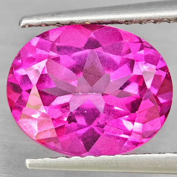 Natural Pink Topaz Gemstones 3.30 Ct. Oval Shape 10 x 8 Mm.: Product ID: 807168650 Product Name: Natural Topaz Weight: 3.30 CT. Size: 10 x 8 x 5.7 MM. Shape: Oval Shape Color: Pink Clarity:VSI Luster: Good Gems Origin: Brazil Treatment: Treated Crystal Structur