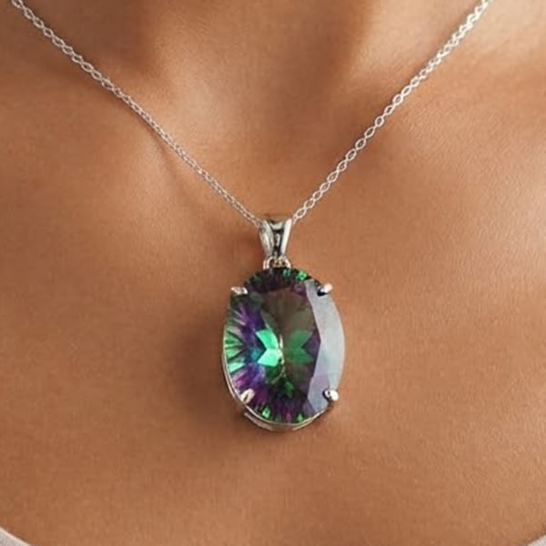 Natural Mystic Green Quartz Gemstones 925 Sterling Silver Pendant Jewelry 6.93 Grams.: Product ID: 280230044 Product Name: Sterling Silver Pendant Product Type: 925 Sterling Silver Fine Jewelry Jewelry Weight: 6.93 Grams. Gemstones Color: Mystic Metal: Solid Silver 92.5%. Gemstone Detai