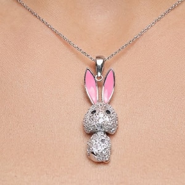 925 Sterling Silver 3.20 Grams White Golde Plated Pendant: Product ID: 281330001 Product Name: Natural Fashion Jewelry Weight: 3.20 CT. Size: 35 x 9.3 Mm. MM. Shape: Rabbit Color: Silver Clarity:None Luster: Good Gems Origin: Thailand Treatment: None Crystal 