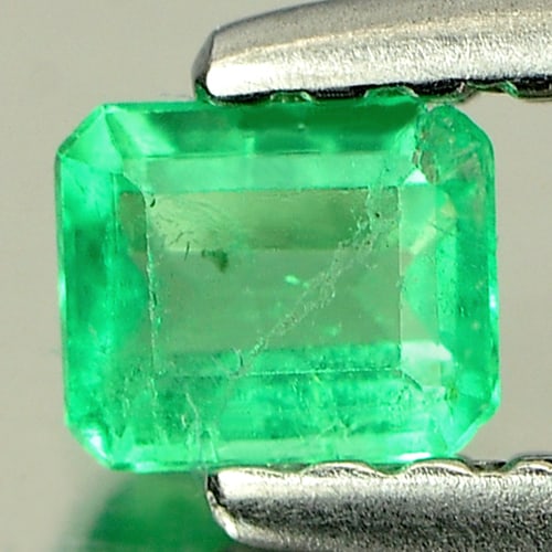 Natural Green Emerald Gemstones 0.17 Ct. Octagon Shape 3.8 x 3.2 Mm.: Product ID: 802402767 Product Name: Natural Emerald Weight: 0.17 CT. Size: 3.8 x 3.2 x 2.1 MM. Shape: Octagon Color: Green Clarity:SI Luster: Good Gems Origin: Columbia Treatment: Unheated Crystal Str