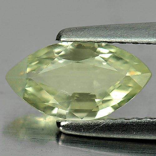 Natural Yellowish Green Chrysoberyl Gemstones1.15 Ct. Marquise Shape 9.6 x 5.4 Mm.: Product ID: 801701121 Product Name: Natural Chrysoberyl Weight: 1.15 CT. Size: 9.6 x 5.4 x 3 MM. Shape: Marquise Color: Yellow Clarity:VSI Luster: Good Gems Origin: Madagascar Treatment: Unheated Crys