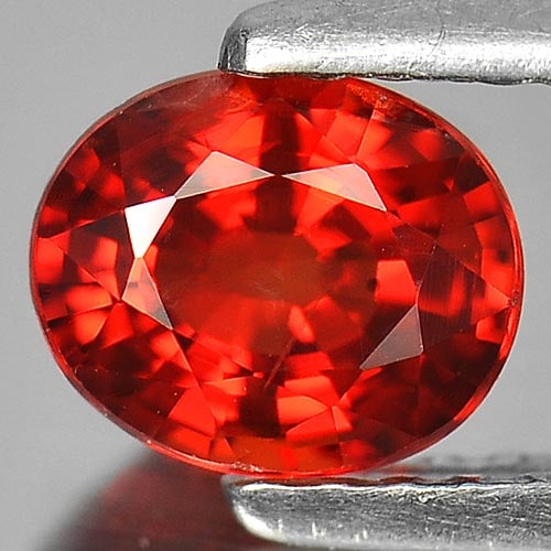 Natural Orange Red Songea Sapphire Gemstones 0.98 Ct. Clean Oval Shape 6.4 x 5.3 Mm.: Product ID: 106113158 Product Name: Natural Orange Sapphire Weight: 0.98 CT. Size: 6.4 x 5.3 x 3.8 MM. Shape: Oval Color: Orange Red Clarity:IF Luster: Good Gems Origin: Tanzania Treatment: Heated Cry