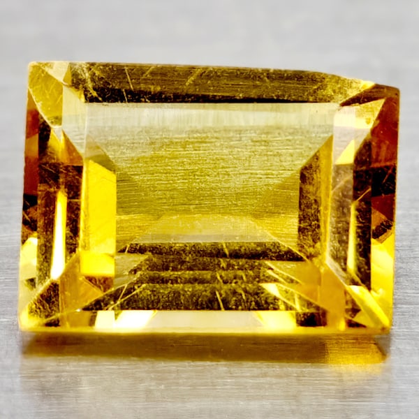 Natural Yellow Citrine Gemstones 1.48 Ct. Clean Baguette Shape 8.2 x 6.1 Mm.: Product ID: 801815037 Product Name: Natural Citrine Weight: 1.48 CT. Size: 8.2 x 6.1 x 4.1 MM. Shape: Baguette Color: Yellow Clarity:If Luster: Good Gems Origin: Brazil Treatment: Unheated Crystal Str