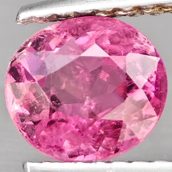 Natural Pink Tourmaline Gemstones 1.23 Ct. Oval Shape 6.8 x 6.2 Mm.: Product ID: 807251342 Product Name: Natural Tourmaline Weight: 1.23 CT. Size: 6.8 x 6.2 x 4.6 MM. Shape: Oval Shape Color: Pink Clarity:SI1 Luster: Good Gems Origin: Nigeria Treatment: Unheated Crysta