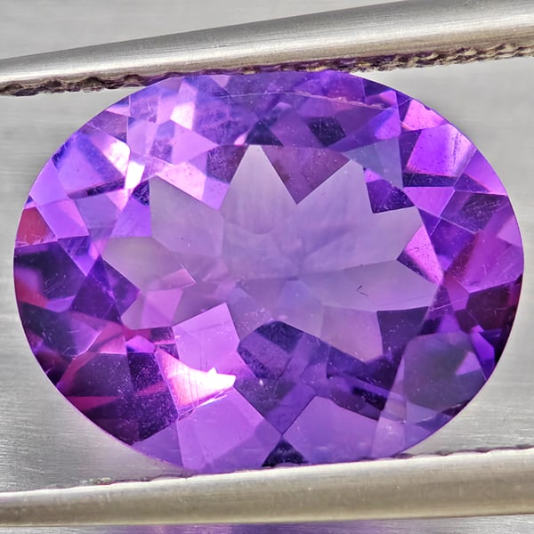 Natural Purple Amethyst Gemstones 2.85 Ct. Oval Shape 11 x 9 Mm.: Product ID: 800325524 Product Name: Natural Amethyst Weight: 2.85 CT. Size: 11 x 9 x 5.5 MM. Shape: Oval Color: Purple Clarity:VSI Luster: Good Gems Origin: Brazil Treatment: Unheated Crystal Structur