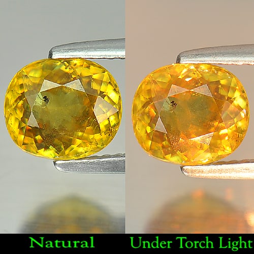 Natural Multi Color Sphene Gemstones With Rainbow Spark 2.03 Ct. Cushion Shape 8.1 x 7 Mm.: Product ID: 806506296 Product Name: Natural Sphene Weight: 2.03 CT. Size: 8.1 x 7 x 4.3 MM. Shape: Cushion Color: Multi Color With Rainbow Spark Clarity:SI Luster: Adamantine Gems Origin: Madagascar T