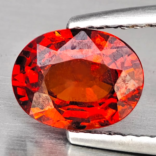 Natural Orangish Red Spessartine Garnet Gemstones 1.73 Ct. Oval Shape 8.1 x 6.2 Mm.: Product ID: 802937958 Product Name: Natural Garnet Weight: 1.73 CT. Size: 8.1 x 6.2 x 4 MM. Shape: Oval Color: Orangish Red Clarity:SI1 Luster: Good Gems Origin: Namibia Treatment: Unheated Crystal St