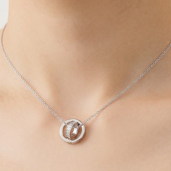 925 Sterling Silver Necklace Jewelry with CZ Circle Design Length 16 Inch.: Product ID: 280540206 Product Type: 925 Sterling Silver Fine Jewelry Jewelry Weight: 2.70 Grams. Gemstones Color: Silver Metal: Solid Silver 92.5%. Gemstone Detail: About 2.70 Grams. And Round White C