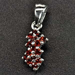 Natural Orange Spessartine Garnet Gemstones with 925 Sterling Silver Pendant Jewelry 1.86 G.: Product ID: 202100930 Product Type: 925 Sterling Silver Fine Jewelry Jewelry Weight: 1.86 Grams. Gemstones Color: Orange Metal: Solid Silver 92.5%. Gemstone Detail: Center: Natural Orangish Red Spessa