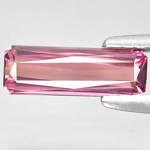 Natural Pink Tourmaline Gemstones 0.98 Ct. Octagon Shape 10 x 3.4 Mm.: Product ID: 807242696 Product Name: Natural Tourmaline Weight: 0.98 CT. Size: 10 x 3.4 x 2.9 MM. Shape: Octagon Color: Pink Clarity:VVS Luster: Very Good Gems Origin: Nigeria Treatment: Heated Crystal