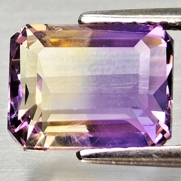 Natural Bi Color Ametrine Gemstones 2.59 Ct. Octagon Shape 9.1 x 7.2 Mm.: Product ID: 800408213 Product Name: Natural Ametrine Weight: 2.59 CT. Size: 9.1 x 7.2 x 4.9 MM. Shape: Octagon Color: Bi Color Clarity:VSI Luster: Very Good Gems Origin: Bolivia Treatment: Unheated Cr