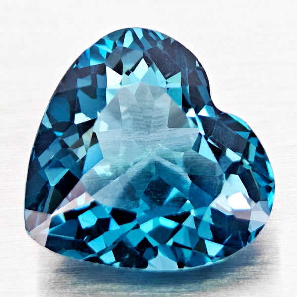 Natural London Blue Topaz Gemstones 3.80 Ct. Heart Shape 10 x 9.5 Mm. (1 of 3)