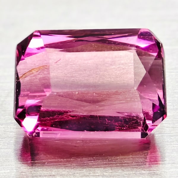 Natural Pink Red Tourmaline Gemstones 0.85 Ct. Octagon Shape 6 x 4.5 Mm.: Product ID: 807250946 Product Name: Natural Tourmaline Weight: 0.85 CT. Size: 6 x 4.5 x 3.4 MM. Shape: Octagon Color: Pink Red Clarity:VSI Luster: Good Gems Origin: Nigeria Treatment: Unheated Crystal
