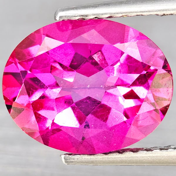 Natural Pink Topaz Gemstones 2.99 Ct. Oval Shape 10 x 8 Mm.: Product ID: 807168649 Product Name: Natural Topaz Weight: 2.99 CT. Size: 10 x 8 x 5.3 MM. Shape: Oval Shape Color: Pink Clarity:VSI Luster: Good Gems Origin: Brazil Treatment: Treated Crystal Structur